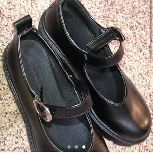 Black Platform Mary Jane Shoes